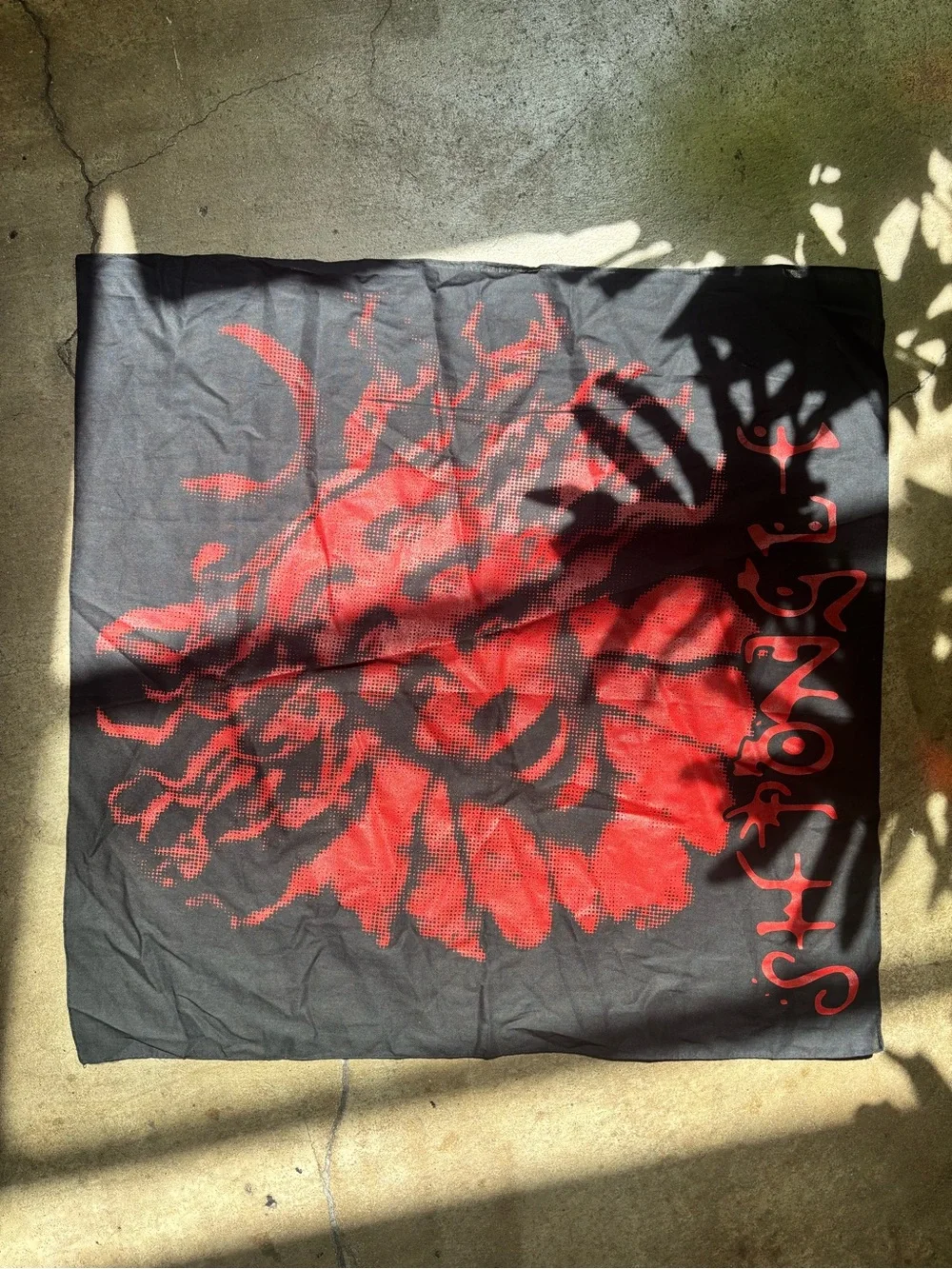 Shpongle music black 100% 💯 cotton bandana with red classic design, new merch